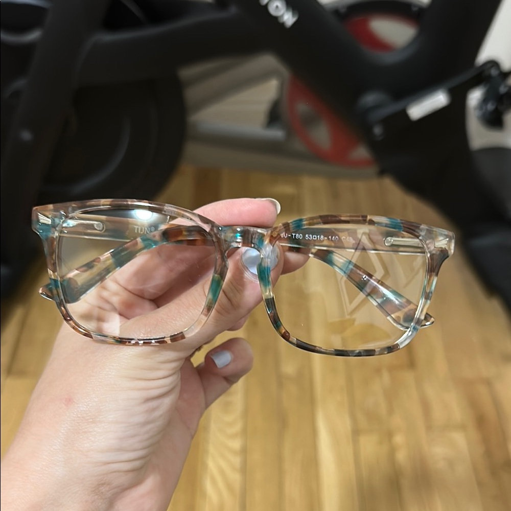 Blue Light Glasses - Tortoise Shell Glasses with Blue Accents